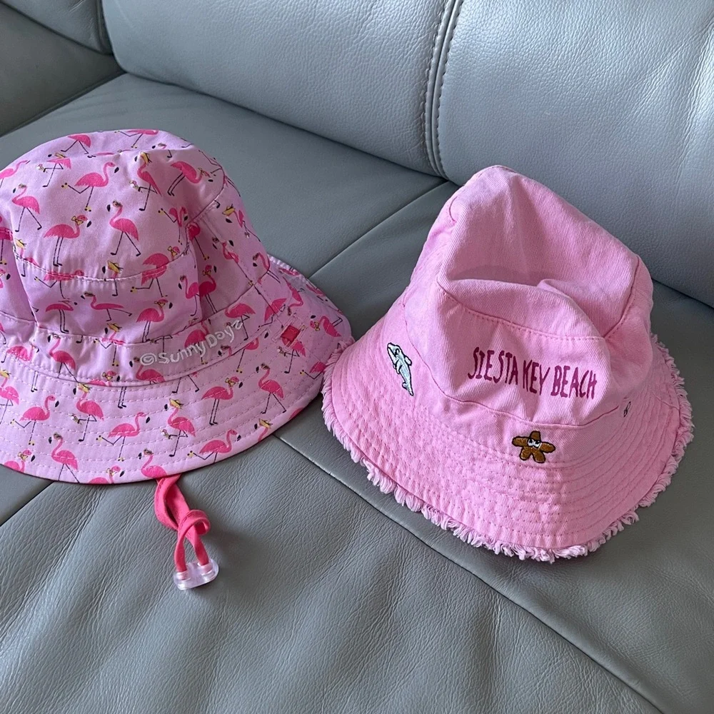 Baby Girls Pink Sun Hats